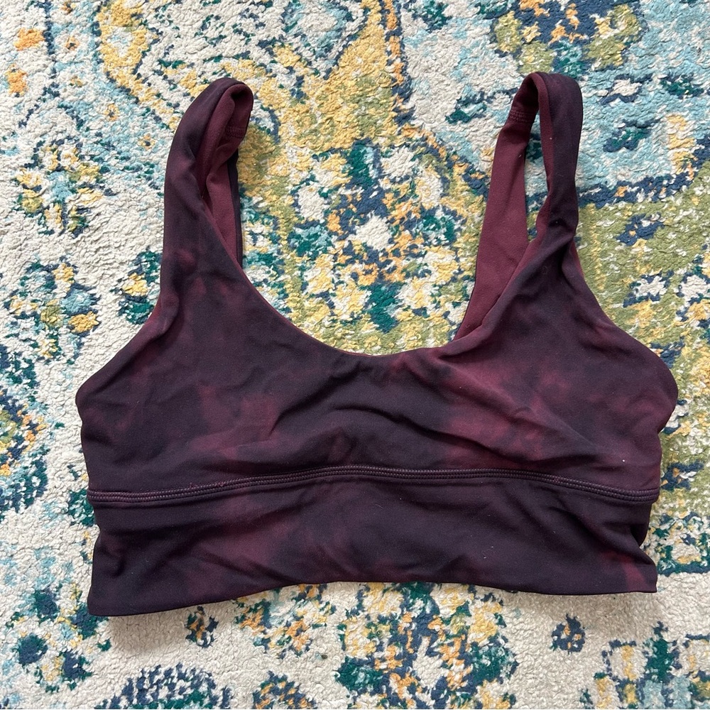 Reversible tie dye lulu sports bra
